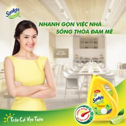 Thumbnail Nước Rửa Chén Bát Sunlight Chanh 100 Sạch Nhanh Xả Bọt Nhanh Rửa Sạch Dầu Mỡ 3.6kg 3