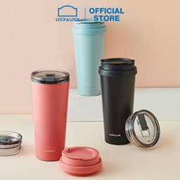 Thumbnail Ly giữ nhiệt LocknLock 540ml LHC4279 , có 2 nắp tiện lợi, đế silicone, Thép không gỉ SUS304 - K-MALL 3