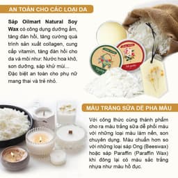 Thumbnail Sáp Đậu Nành Làm Nến Thơm Oilmart Natural Soy Wax 3