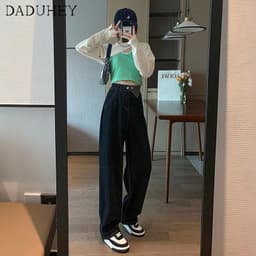 Thumbnail Quần jean nữ ống rộng lưng cao 2