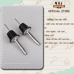 Thumbnail Vòi rót rượu cocktail Bam House inox 430 giúp chống tràn cao cấp VRR02 3