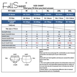 Thumbnail Fallsweet 40-100kg Quần Lót cotton Lưng Cao size Lớn Dành Cho Nữ / size m-xxxl 2