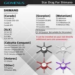Thumbnail GOMEXUS Star Drag  Máy câu cá daiwa Tatula Zillion Shimano Curado SLX 65mm ST 4