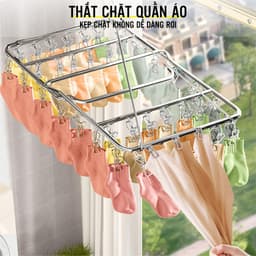 Thumbnail Móc chùm vuông inox chất lượng cao AVOHOME phơi đồ, phơi quần áo nhỏ cho cả gia đình 3
