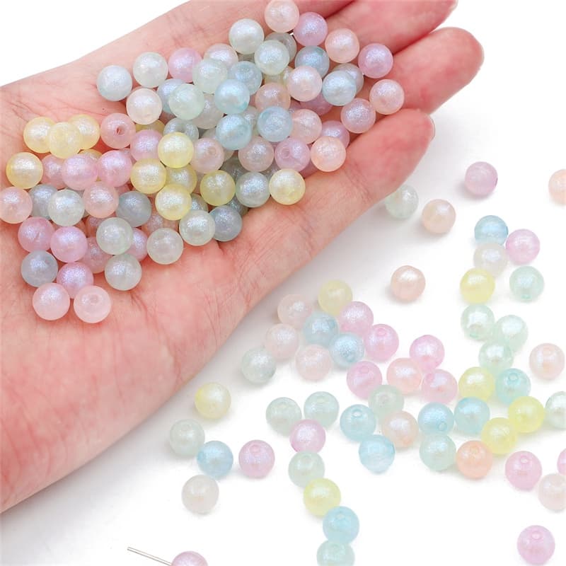 Ảnh BEADIA Hạt xỏ lỗ Beadia bằng acrylic 6mm thời trang làm trang sức thủ công DIY 2