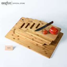 Thumbnail Thớt tre chữ nhật tròn cao cấp ONGTRE không mùn, siêu nhẹ, kháng khuẩn, dày 3 lớp 1