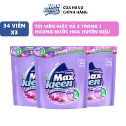Thumbnail Combo 3 Túi Viên Giặt Xả MaxKleen Hương Nước Hoa Huyền Diệu (34 Viên/Túi) 2