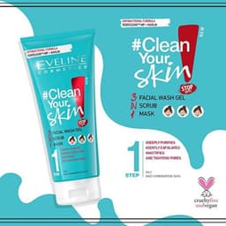 Thumbnail Gel rửa mặt sạch sâu ngừa mụn Eveline 3 trong 1 Clean Your Skin 200ml 4