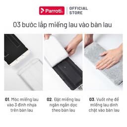 Thumbnail Cây lau nhà thay thế - Kèm 1 miếng lau (Không Bao Gồm Thùng Vắt) - Parroti MOP-PX01 4
