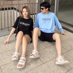 Thumbnail Dép Sandal Nam Nữ Genki Màu Kem Quai Chéo Thể Thao Chính Hãng Cao Cấp Streetstyle YK279 1