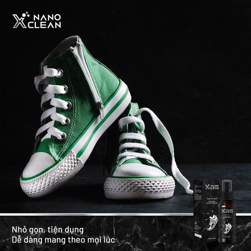 Ảnh Chai xịt giày diệt khuẩn khử mùi hôi giày, khử mùi hôi chân Nano Xclean For Shoes 50ml-Hương Bạc Hà -Nano Bạc AHT Corp 4
