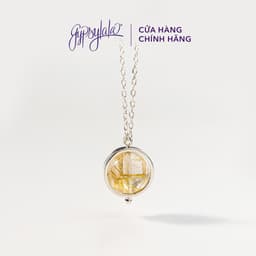Thumbnail Dây Chuyền Khung Bạc 925 Đá Thạch Anh Tóc Vàng May Mắn Tài Lộc SP003223 Gypsy.lala 1