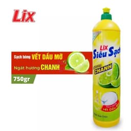 Thumbnail Nước rửa chén siêu sạch chanh 750gr NS750 sạch bóng viết dầu mỡ hương chanh thơm mát - Lixco Vietnam 2