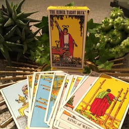 Thumbnail Combo Bài Bói Tarot 78 Lá Cỡ Lớn 6.5*10 Cm The Rider Waite Deck + Túi Nhung Đựng Bài + Khăn Nhung Trải Tarot  Amalife 2