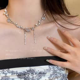 Thumbnail Dây chuyền 17KM mạ bạc đính ngọc trai nhân tạo thời trang cho nữ 4