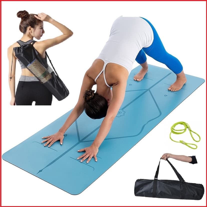 Ảnh Thảm Tập Yoga 2 Lớp TPE 6mm 8mm Từ 79k Có Định Tuyến Tập Gym Thiền Pilates Chống Trượt Chính Hãn Amalife 1