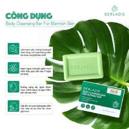 Thumbnail [Tặng túi tạo bọt] Xà Phòng Giảm Mụn Cơ Thể Sau 7 Ngày Derladie Body Cleansing Bar For Blemish Skin 50g 2