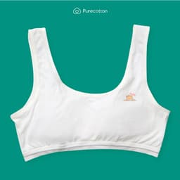 Thumbnail Áo lá học sinh Purecotton bé gái mới lớn chất liệu sợi sồi cao cấp kiểu chui đầu không đệm PC007 1