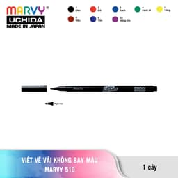 Thumbnail Bút Vẽ Vải Không Bay Màu Đầu Nhỏ Marvy Uchida 510 2