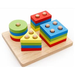 Thumbnail Đồ Chơi Gỗ S-Kids, Thả hình khối 4 tru. 4