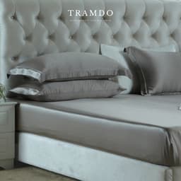 Thumbnail Bộ Chăn Ga Gối Lụa Cao Cấp NITE9SILK TRAMDO BEDDING Màu Xám Bạc 4