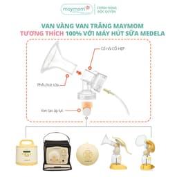 Thumbnail Bộ Van Trắng Van Vàng Maymom Dùng Cho Máy Hút Sữa Medela Pump, Harmony, Swing, Mini Electric, Symphony 3