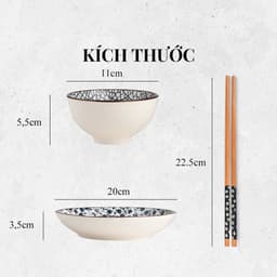 Thumbnail Combo 2 bộ chén bát đĩa Fellia kiểu Nhật (4 chén, 4 đĩa, 4 đũa) | Sứ cao cấp | Đóng hộp quà tặng 3