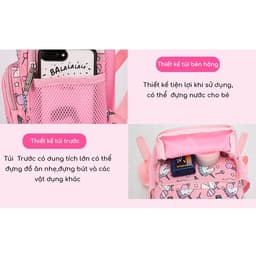 Thumbnail Balo cho bé gái  đi học mẫu giáo mầm non 1989KIDS SHOP siêu nhẹ,chống thấm nước,đáng yêu,kích thước 27cm* 10cm*20cm 4