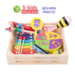 Thumbnail Đồ chơi âm nhạc cho bé S-kids, Bộ nhạc cụ nhiều chi tiết bằng gỗ cho trẻ sơ sinh 3