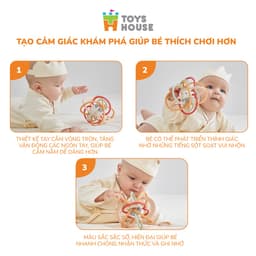Thumbnail Gặm nướu cho bé, lục lạc cầm tay cho bé giảm ngứa nướu và luyện vận động tinh manhattan ToysHouse 822-86 3