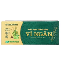 Thumbnail Viên ngậm dưỡng họng Vĩ Ngân hộp 100 viên viên dưỡng họ, giảm đau họng, ngứa rát Global Pharma 3
