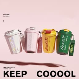 Thumbnail Cốc cà phê cách nhiệt  germ bằng thép không gỉ cấp y tế 316 được Coca-Cola ủy quyền 2