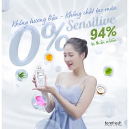 Thumbnail Dung dịch vệ sinh phụ nữ cao cấp cho da nhạy cảm Femfresh 0% Sensitive Intimate Wash - sản phẩm dành cho bà bầu 250ml 4