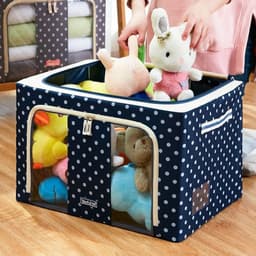 Thumbnail Hộp Vải Đựng Quần Áo 50*40*33cm, Túi Đựng Chăn Màn Đa Năng Có Khung Thép Cứng Bên Trong Gấp Gọn Chính Hãng Amalife 4