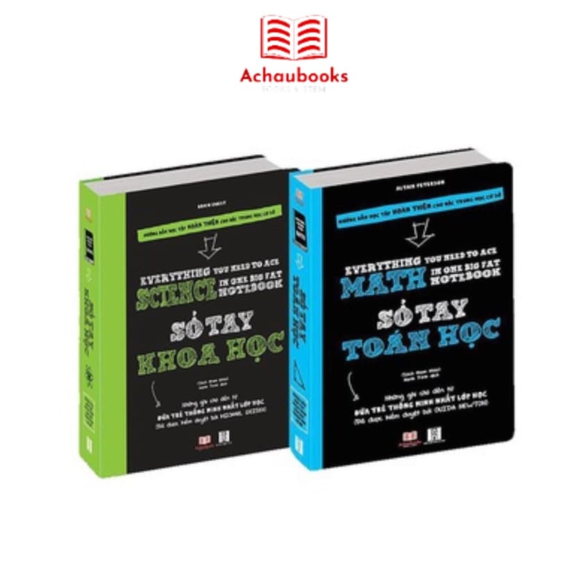 Ảnh Sách Sổ tay toán học và sổ tay khoa học - Á Châu Books ( bộ 2 cuốn, lớp 4 - lớp 9 ) 1