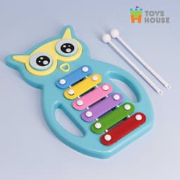 Thumbnail Đàn đồ chơi cho bé Bộ đàn gõ Xylophone hình cú mèo đáng yêu Toyshouse 6 Phím 2 dùi 2