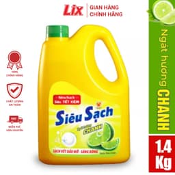 Thumbnail Nước rửa chén siêu sạch chanh 1,4kg NS140 sạch bóng viết dầu mỡ hương chanh thơm mát - Lixco Vietnam 1