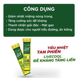 Thumbnail Viên sủi thanh nhiệt Livecool Nam Dược hương dưa gang 16 viên x4g hỗ trợ giảm nhiệt miệng nóng trong, giải độc, mát gan 4