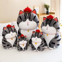Thumbnail Gấu Bông Mèo Hoàng Thượng, thú nhồi bông mèo thần tài Nhập Khẩu Cao Cấp - ZingZingMart (Hỗ trợ viết thiệp tặng quà) 2