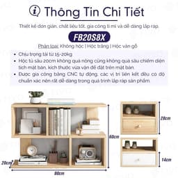 Thumbnail Kệ Sách Gỗ Để Bàn Hiện Đại FIVO FB20 Dày Dặn, Bền Chắc, Decor Linh Hoạt, Dễ Dàng Lắp Ráp 2