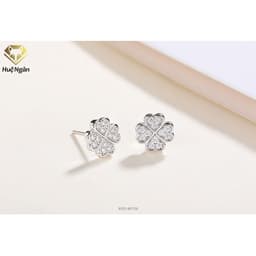 Thumbnail Bông tai bạc Ý 925 Huệ Ngân - Cỏ bốn lá may mắn RYE140726 3