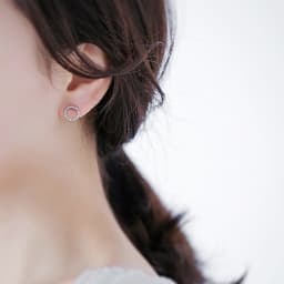 Thumbnail Khuyên tai bạc 925 nụ tròn đính pha lê nhẹ nhàng nữ tính xinh xắn dễ thương Dế Bạc - K4503 2