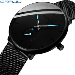 Thumbnail Đồng hồ đeo tay thạch anh CRRJU 2150 dây bằng thép không gỉ sang trọng cho nam 4
