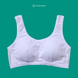 Thumbnail Áo lót học sinh Purecotton MÀU XÁM cho bé gái mới lớn chất liệu cotton kiểu dáng chui đầu - đệm mỏng 1