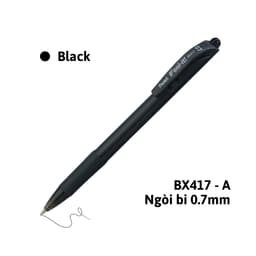 Thumbnail Bút Bi Bấm Ngòi 0.7mm Pentel BX417 Trơn Mượt Không Đọng Mực Nét Viết Êm Mịn Không Tắc Mực 3