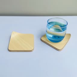 Thumbnail Đế Lót Ly Bằng Gỗ Uốn Cong, Khay Gỗ Decor, Chịu Nhiệt Độ Cao - PlyConcept Joy Wooden Coasters 2