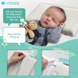 Thumbnail Babyworks Gối ngủ thoáng khí mềm mại, đàn hồi, nâng đỡ đầu và giúp bé ngủ ngon 4