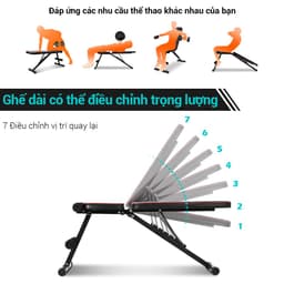 Thumbnail OneTwoFit Ghế tập tạ đa năng gập bụng chống đẩy tập gym đa năng có thể gấp lại 3