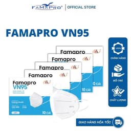 Thumbnail COMBO 5 HỘP Khẩu trang y tế kháng khuẩn 4 lớp Famapro VN95 [HỘP10 CÁI] 2