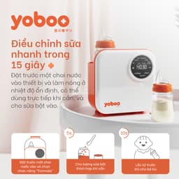 Thumbnail Máy hâm nóng sữa đôi điện tử Yoboo YB-0042 có 6 chức năng, điều khiển cảm ứng, hẹn giờ trước - Hàng chính hãng 2